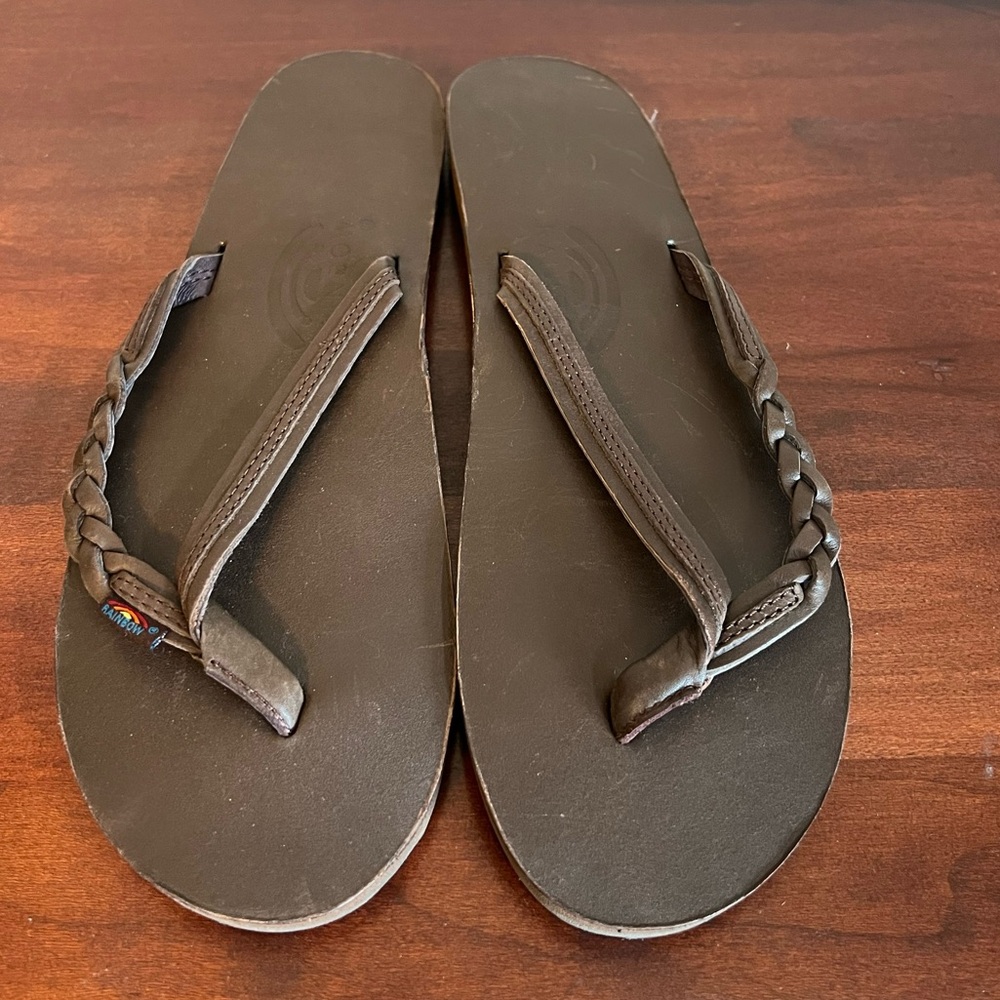 Rainbow Flirty Braidy Sandals